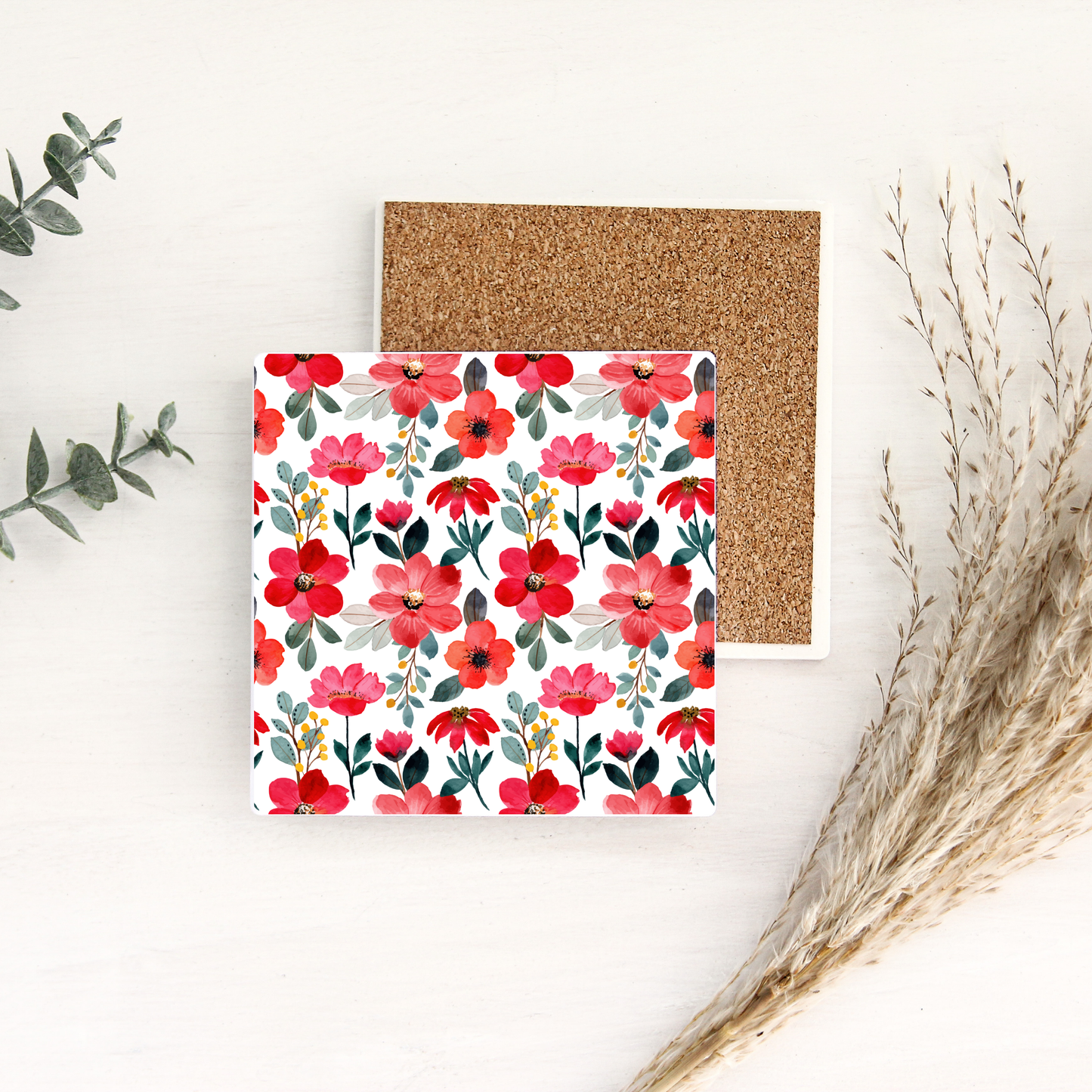 Peach Bloom | Ceramic Coaster