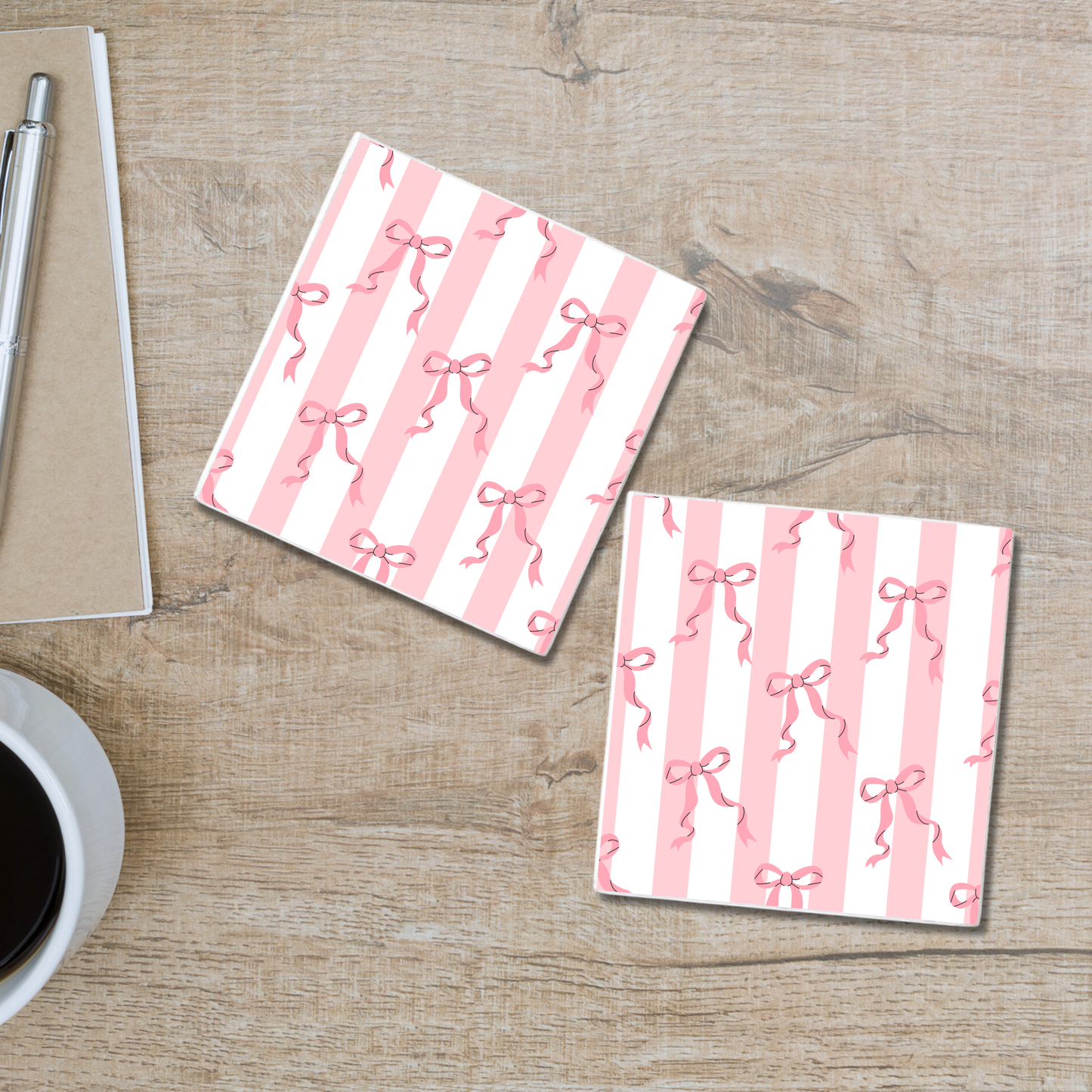 Subtle Bows | Ceramic Coaster