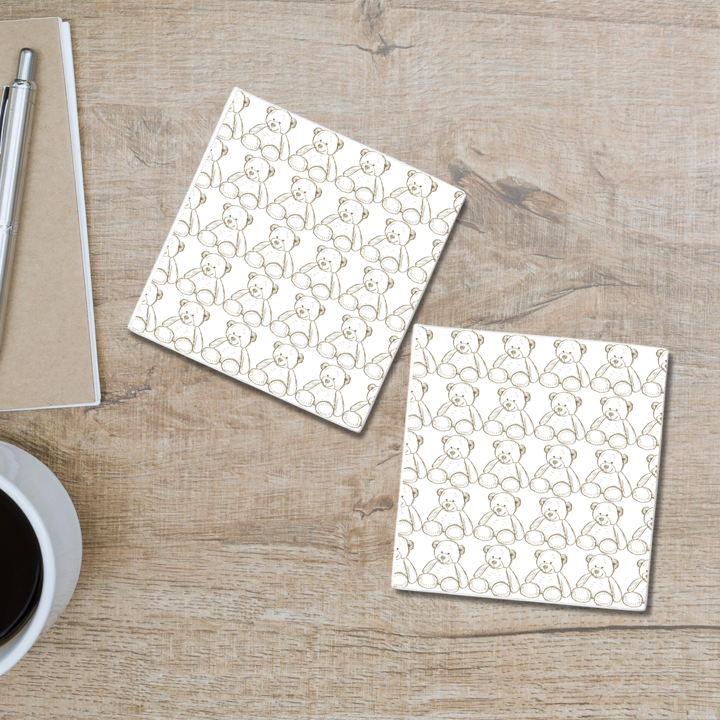 Snuggly Teddy | Ceramic Coaster