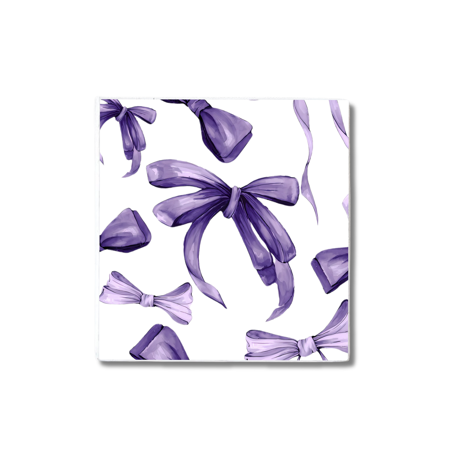 Purple Bows | Ceramic Coaster