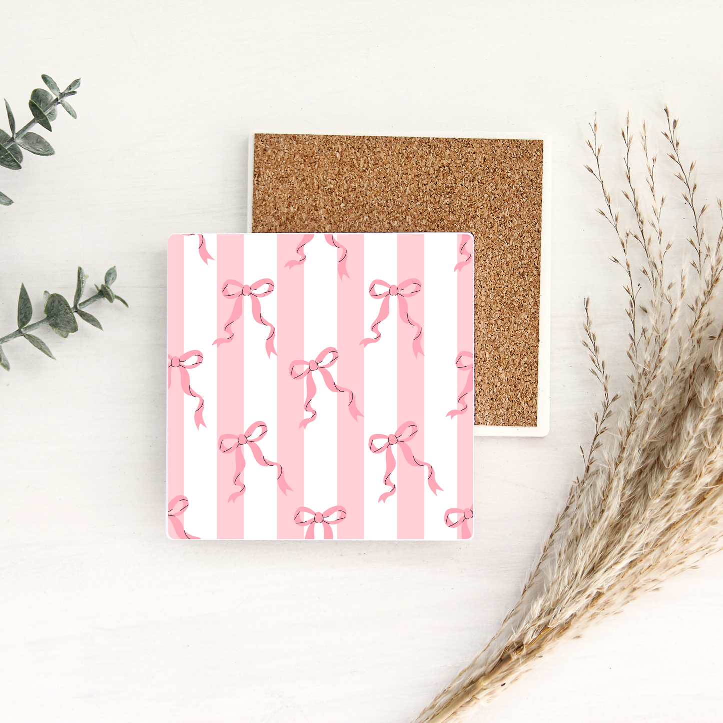 Subtle Bows | Ceramic Coaster