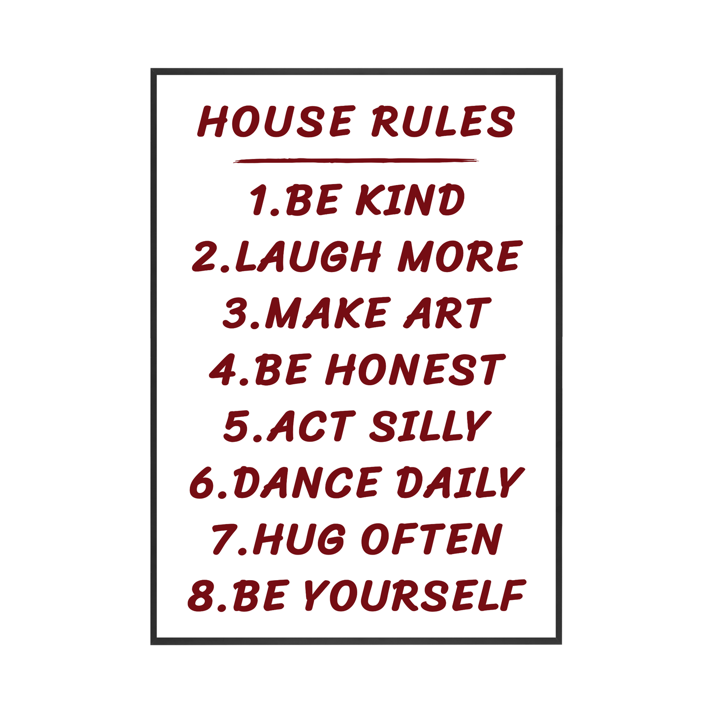 House Rules | Wall Print