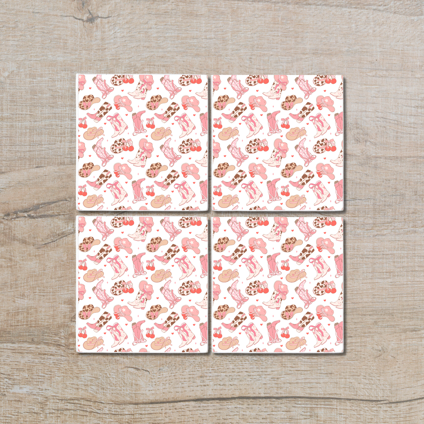 Cowboy Bows | Ceramic Coaster