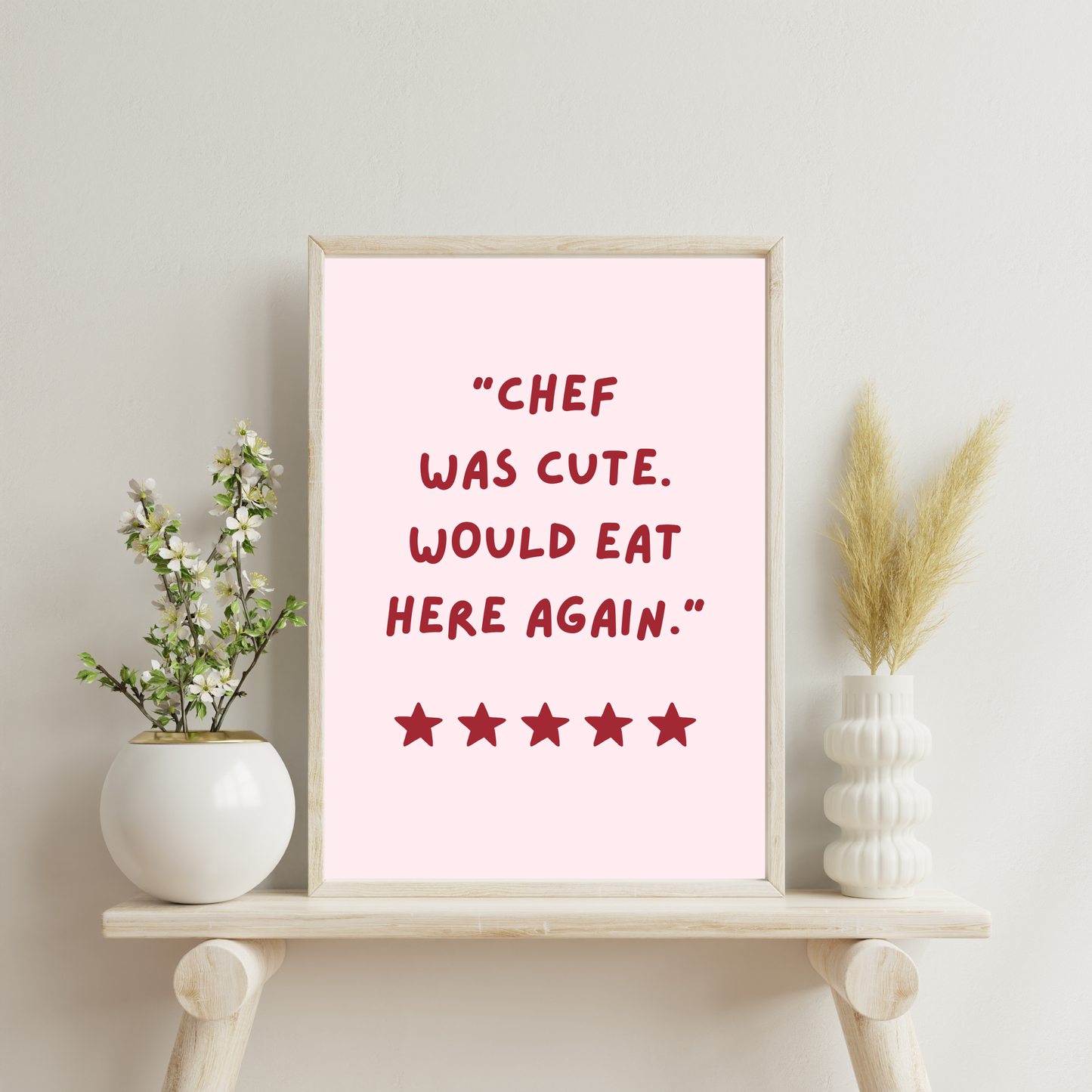 Chef was cute | Wall Print
