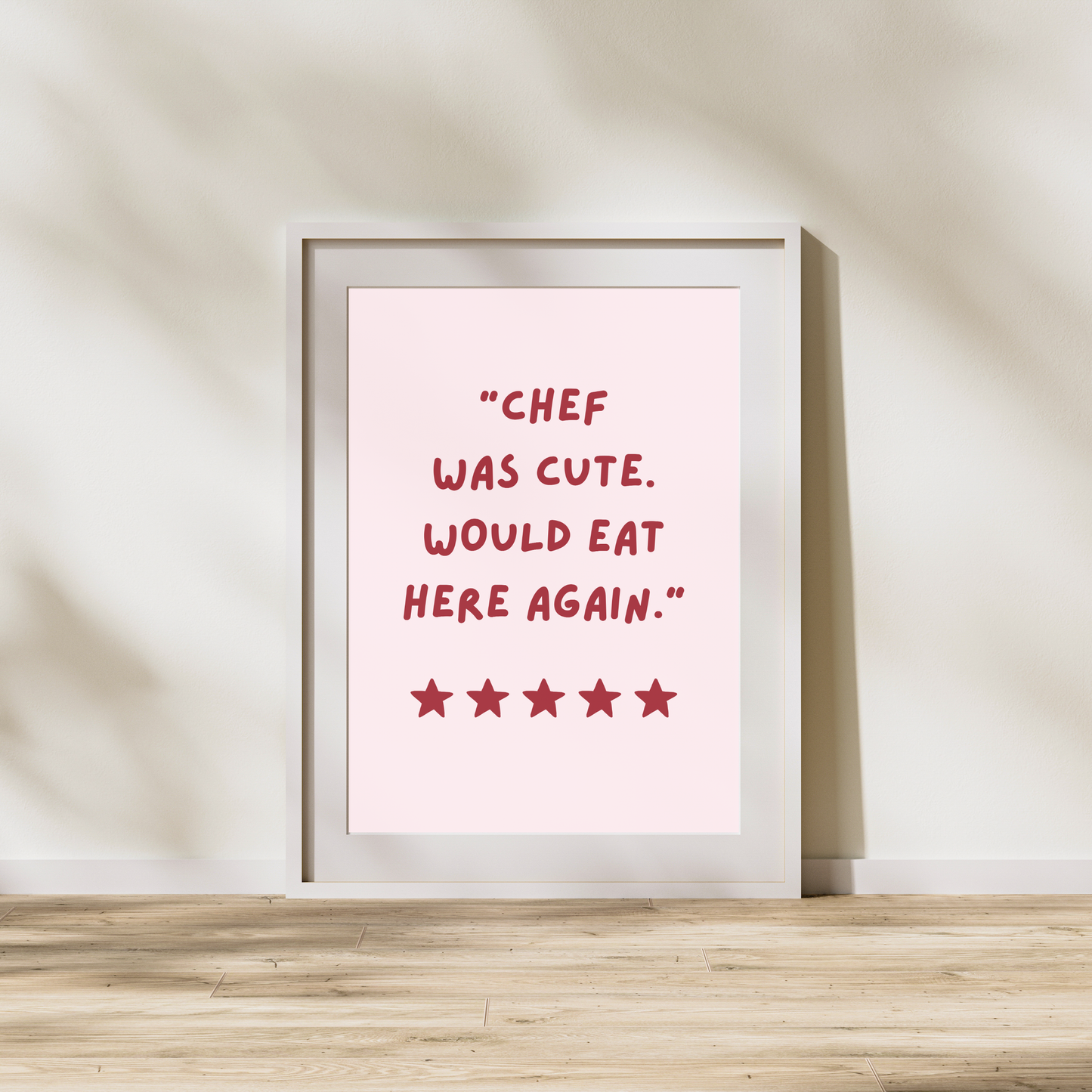Chef was cute | Wall Print