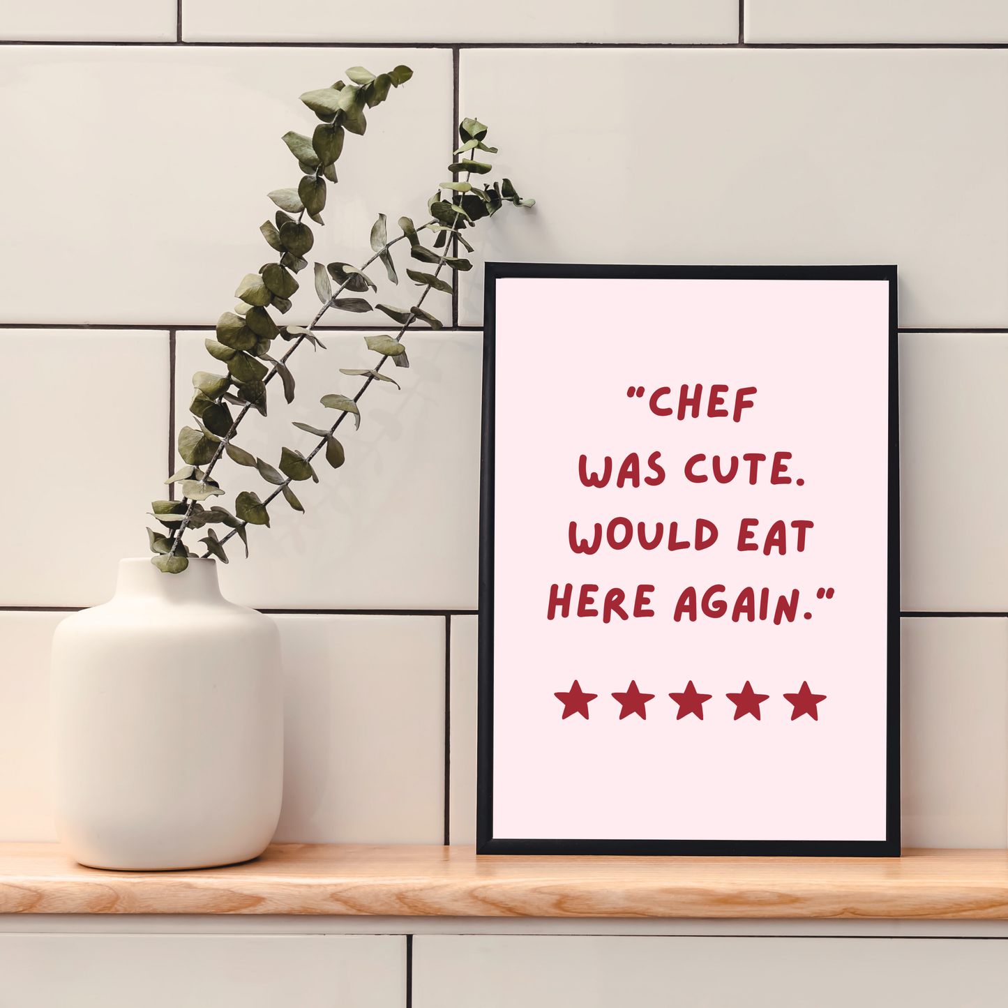 Chef was cute | Wall Print
