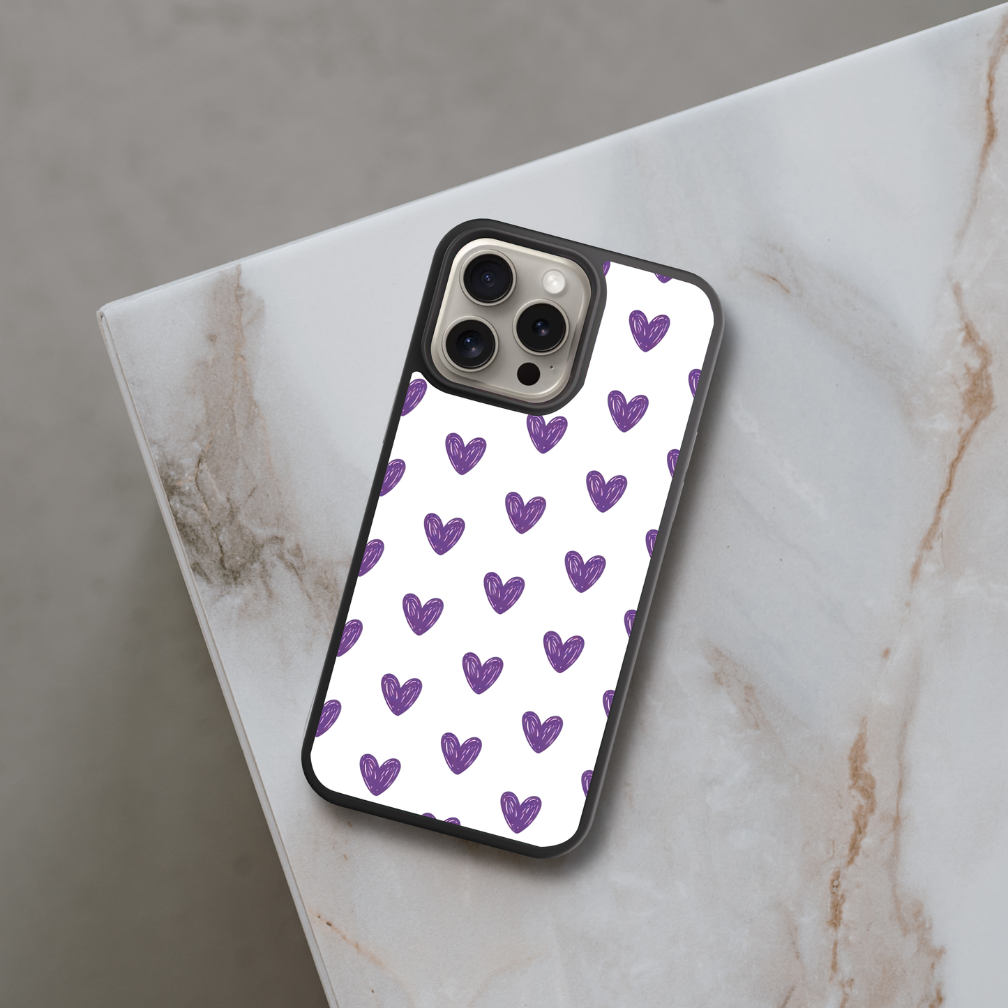 Purple Comfetti Hearts | Phone Case