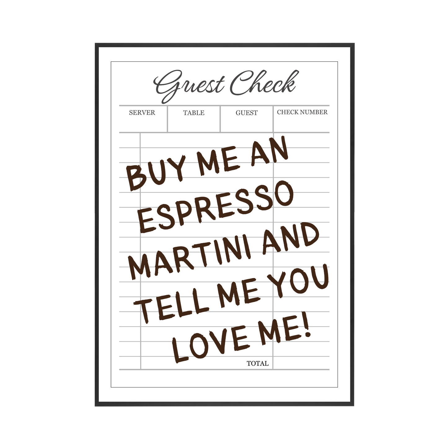 Tell Me You Love Me | Wall Print