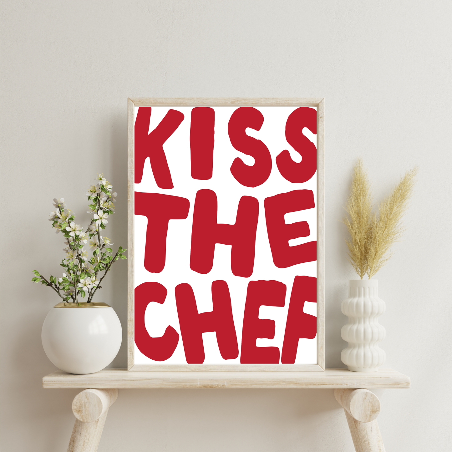 Kiss The Chef | Wall Print