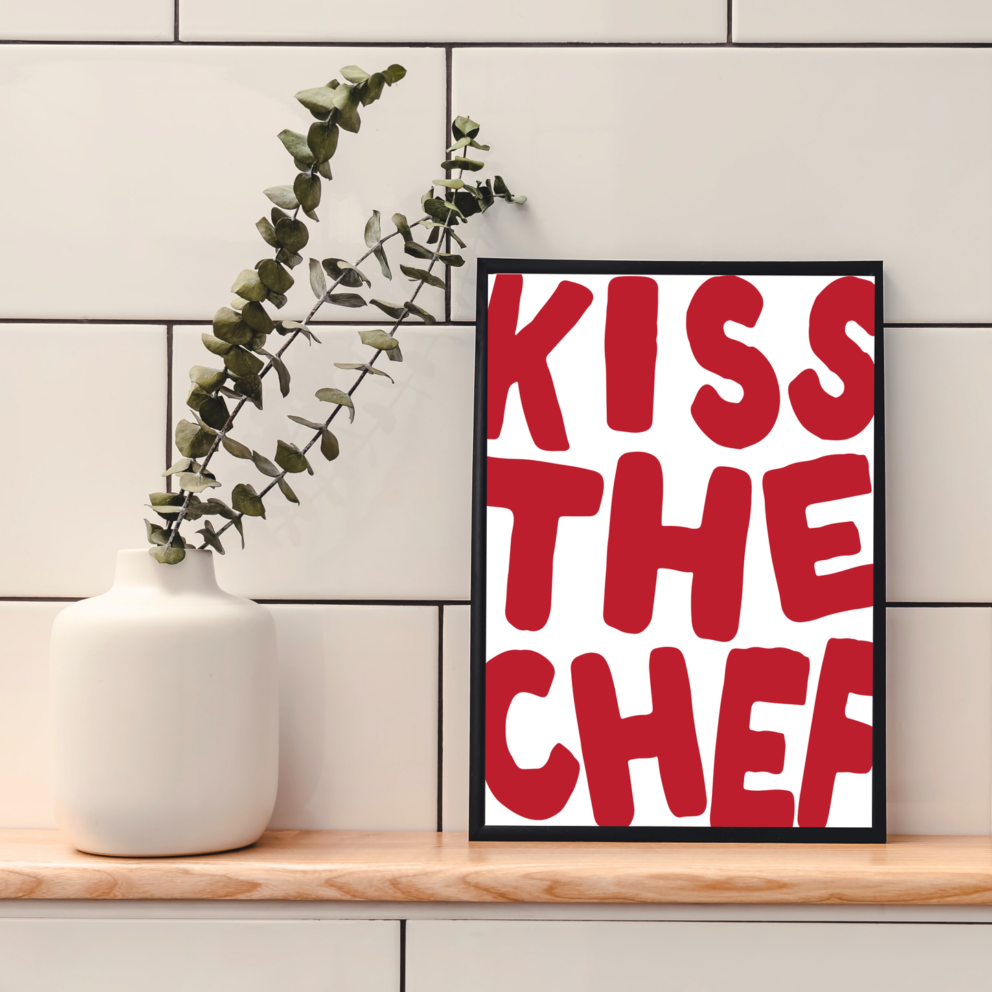 Kiss The Chef | Wall Print