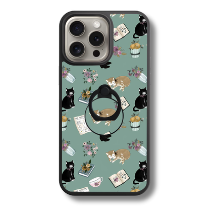 Floral Cats | Adhesive Ring Holder