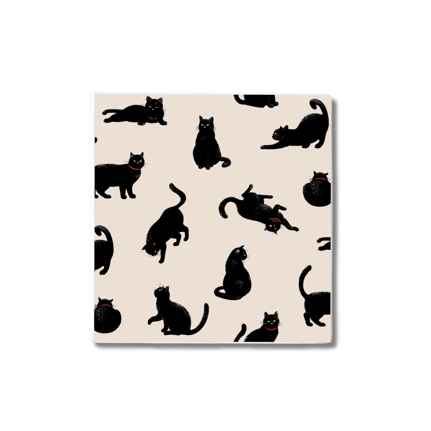 Strolling Cats | Ceramic Coaster