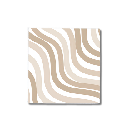 Taupe Waves | Ceramic Coaster