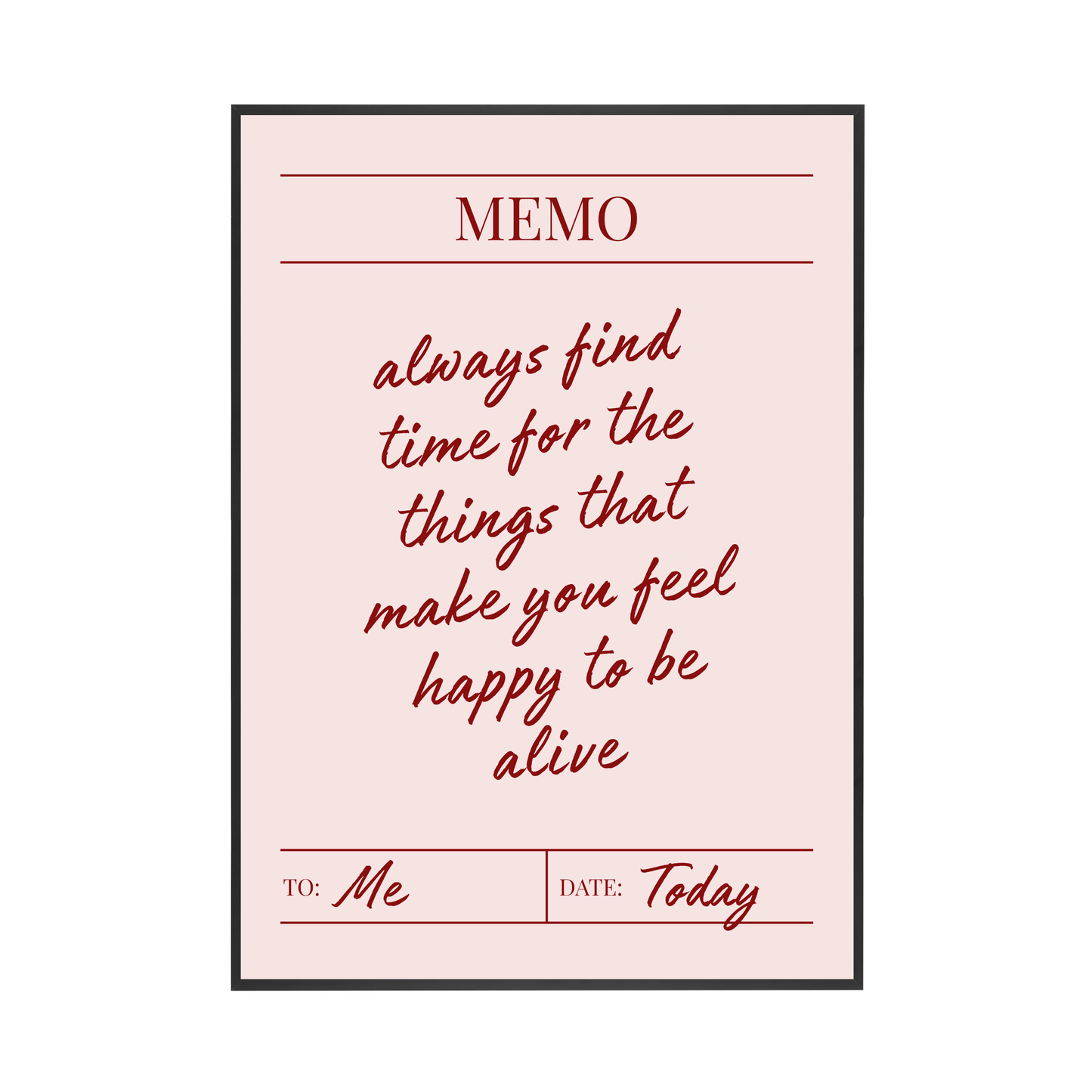 Memo To Myself | Wall Print