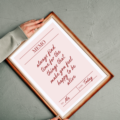 Memo To Myself | Wall Print