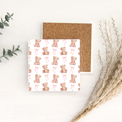 Coquette Bears | Ceramic Coaster