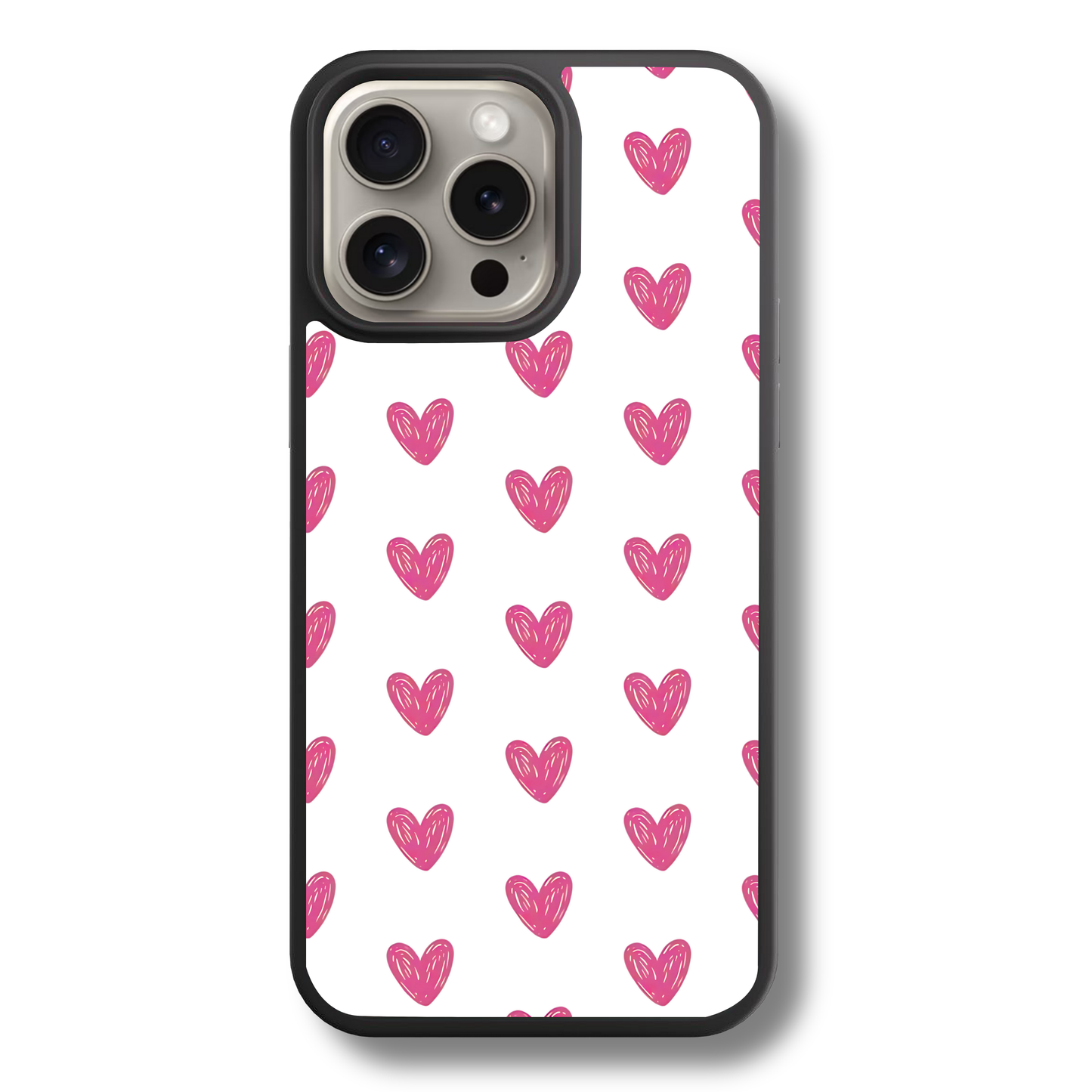 Pink Confetti Hearts | Phone Case