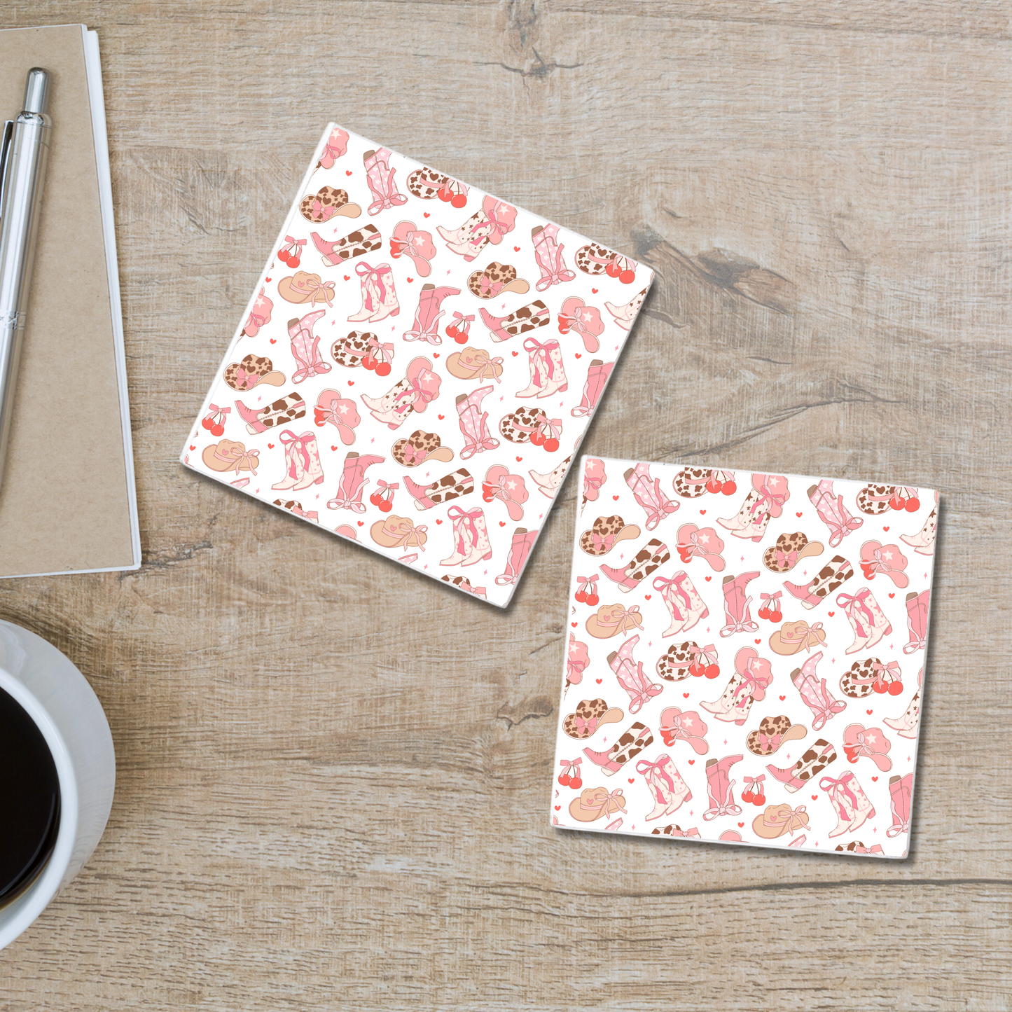 Cowboy Bows | Ceramic Coaster