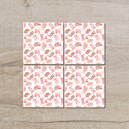 Cowboy Bows | Ceramic Coaster