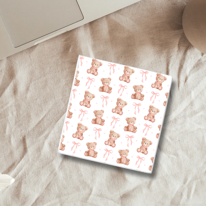 Coquette Bears | Ceramic Coaster