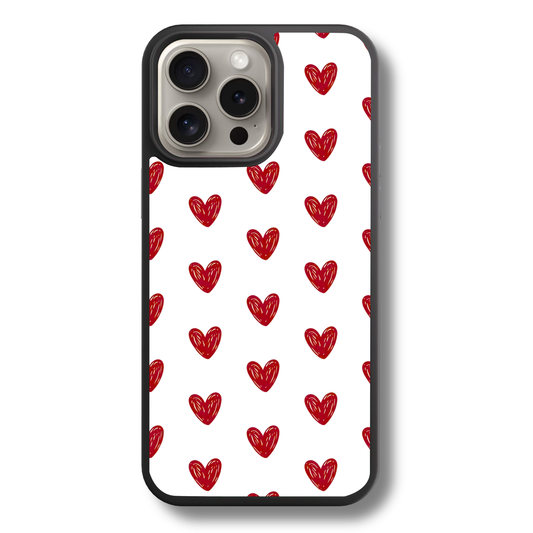 Red Confetti Hearts | Phone Case
