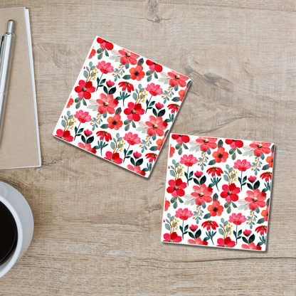 Peach Bloom | Ceramic Coaster