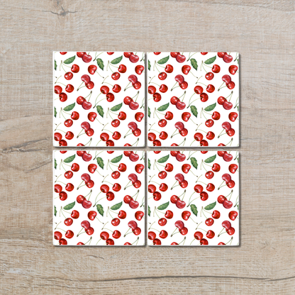 Cherry On Top | Ceramic Coaster