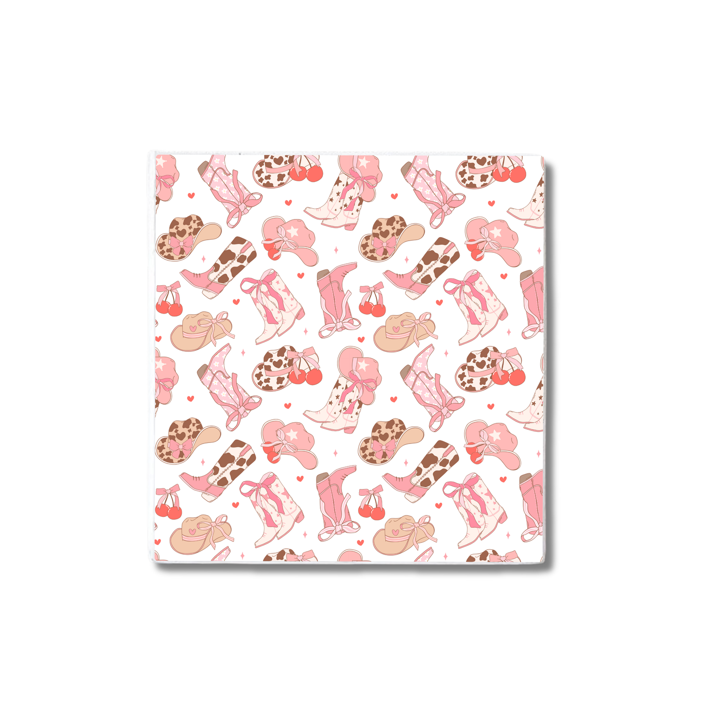 Cowboy Bows | Ceramic Coaster