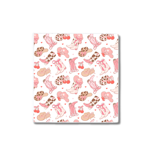 Cowboy Bows | Ceramic Coaster