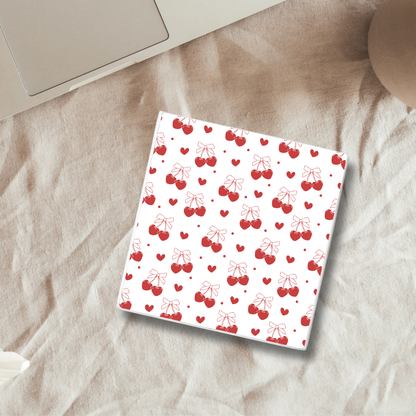 Cherry Hearts | Ceramic Coaster