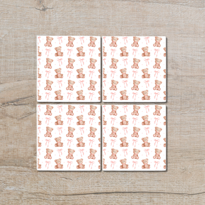 Coquette Bears | Ceramic Coaster